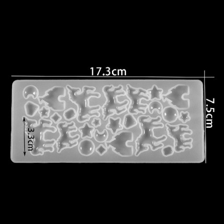 Szín: Unicorn Mold - Új átlátszó szilikon forma szárított virággyanta dekoratív kézműves buborék drágakő tapasz