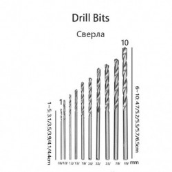 Szín: 10 db fúró - Arany színű fém kézi fúró felszerelések UV gyanta epoxi formázó szerszámok 0,8-3,0 mm-es