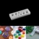 Szín: Gem Mold - Drágakövek szilikon forma félgömb alakú, lapos, Cabochon függő gyanta szilikon forma, kézzel