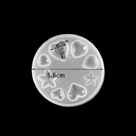 Szín: 2 - Drágakövek szilikon forma félgömb alakú, lapos, Cabochon függő gyanta szilikon forma, kézzel készített