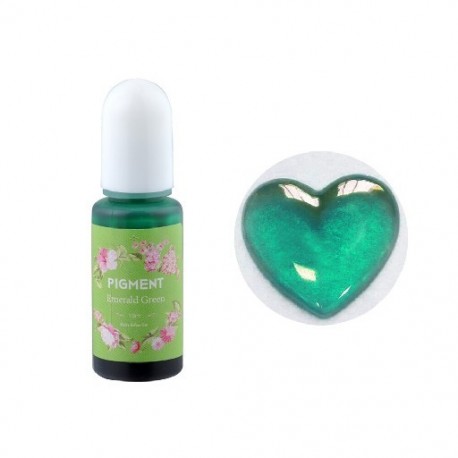 Szín: smaragdzöld - 26 szín 10 ml epoxi UV gyanta keverék színes festék színező gyanta pigment gyorsan száradó