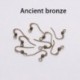 Szín: arany - 100 db 19*18 mm-es arany bronz fülbevaló horgok kapcsos drót alkatrészek barkács ékszerkészítéshez,