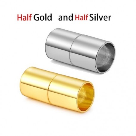 Szín: Félarany ezüst - 6-10db/tétel Arany mágneskapcsos csatlakozó 3 4 5 6 7 8 10 12 14 15 mm-es bőr zsinór karkötő