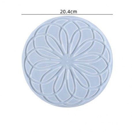 Szín: 16-os stílus - Mandala alátét gyanta forma tálca formák 3D dizájn szilikon forma barkács öntéshez epoxigyanta
