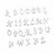 Fém színe: acél 02 - Alphabet ABC Charms AZ 26 kezdőbetűk rozsdamentes acél arany színű medálok barkácsoláshoz