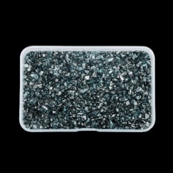 Szín: fém kék - 80g/doboz színes zúzott üveg kövek szabálytalan kristály művészeti dekoráció műgyanta töltelék