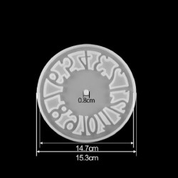 Szín: arab számok 2 - 1db Arab számokkal Óra Szilikon Forma Kézzel Készített Kézműves Óra Epoxigyanta Formák Barkács