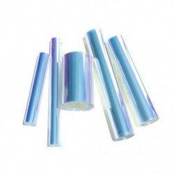 Szín: kék 10x100 cm - Aurora lézerfólia fóliagyanta ékszercuccok szivárvány matricák lézerfólia barkácsolás