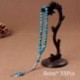 Fém színe: Pitting Blue - Iszlám Tasbih muszlim rózsafüzér gyöngyök 33 ima rózsafüzér férfiaknak karkötő