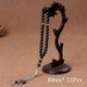 Fém színe: Pitting Blue - Iszlám Tasbih muszlim rózsafüzér gyöngyök 33 ima rózsafüzér férfiaknak karkötő