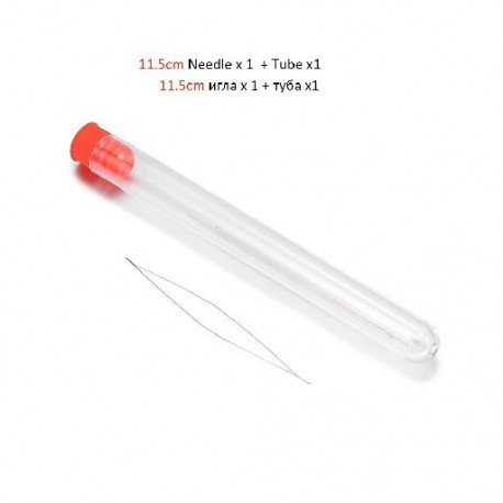 Szín: 3,8cm x 1db - 1db rozsdamentes acél nagy szemű ívelt gyöngyfűző tűk nyitott tű gyöngyökhöz Gyöngyök befűző