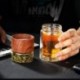 Szín: rózsaszín - Kiváló minőségű dupla üvegű kulacs tokkal Tea Vizes palack Környezetbarát Drink Infuser Tumbler