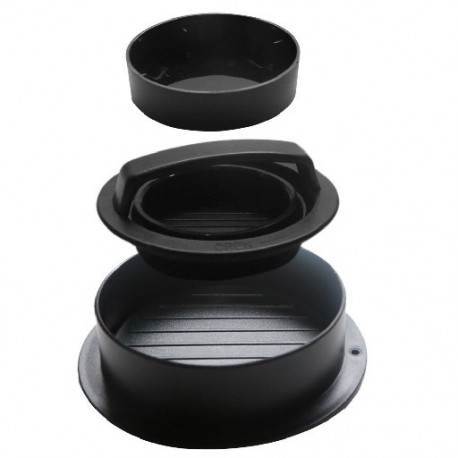 Fekete szín - ABS Hamburger Press Hamburger Maker Kerek formájú tapadásmentes Chef szelet formák Pogácsasütő Hamburger