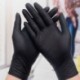 Fekete szín - 20db fekete eldobható kesztyű púdermentes Latex Art Glove Mechanic Tattoo Beauty Care Body guante levehető