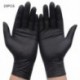 Fekete szín - 20db fekete eldobható kesztyű púdermentes Latex Art Glove Mechanic Tattoo Beauty Care Body guante levehető