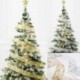 Szín: meleg arany - 50 LED 5M kétrétegű tündérfényfüzér karácsonyi szalag masni Navidad lakberendezéssel LED