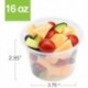 Szín: 900 ml - 20 részes eldobható műanyag pohár fedővel 8 16 32 oz levesestál tartály kicsomagoló doboz élelmiszer