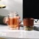 Szín: FEKETE 230ml - Oneisall tea vizes palack utazási italos edények hordozható duplafalú üveg tea rozsdamentes acél