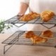 Szín: 3 rétegű - Rozsdamentes acél tapadásmentes drótrács tepsi torta hűtőrács sütő konyha keksz tartó polc pizza