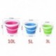 Szín: szürke-22-17cm-3L - Összecsukható vödör, hordozható, összecsukható vödör víztartály Wash Picni Travel