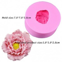 Szín: A - Nagy új bazsarózsa gyertya viasz szilikon szappan formák Fondant kézzel készített agyaggyanta gipsz forma