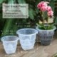 Szín: 3 db 15 cm - Meshpot 10cm/12cm/15cm átlátszó műanyag orchidea cserepek lyukakkal levegő műanyag virágcserepek