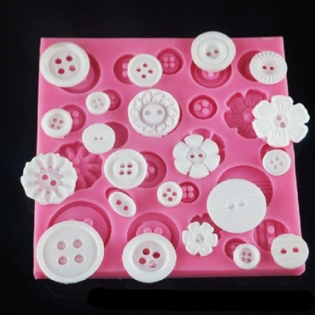FORRÓ Eladó gombos tortaforma szilikon sütőeszközök Konyhai kiegészítők Díszek tortákhoz Fondant Forma K175 szilikon