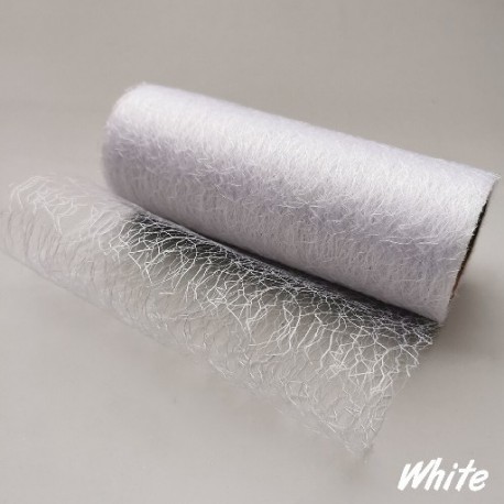 Fehér szín - 19,2M 5cm 10yards tüll tekercs organza szövet szalag tutu szoknya Esküvői csokor Dekorációs szék Váltó
