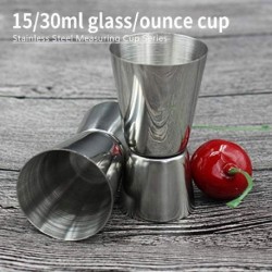 15/30 ml rozsdamentes acél mérőpohár boros pohár uncia koktél folyékony eszközök kiváló minőségű ital