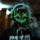 Piros szín - LED Halloween maszk Világító fény a sötétben Szempillaspirál Party Neonfény Maszk jelmez Cosplay Maszkok