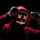 Piros szín - LED Halloween maszk Világító fény a sötétben Szempillaspirál Party Neonfény Maszk jelmez Cosplay Maszkok