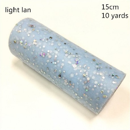 Szín: világos lan - 10 yards 15 cm-es csillogó flitter tüll tekercs esküvői dekoráció arany lézeres partikellékek