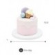 Szín: világos rózsaszín - 4 hüvelykes mesterséges fondant torta modell agyag kellékekkel hamis desszert kék/rózsaszín