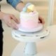 Szín: világos rózsaszín - 4 hüvelykes mesterséges fondant torta modell agyag kellékekkel hamis desszert kék/rózsaszín