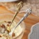 Szín: arany kanál - 6db Royal Spoon Villa Szett Arany Rozsdamentes Acél luxus étkészlet Ezüst edény Ajándék jég