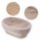 Szín: 21x15x8 cm - Sütőeszköz készlet Kézzel készített ovális rattan kosár kenyér ív ívelt kés kelesztő kelesztő