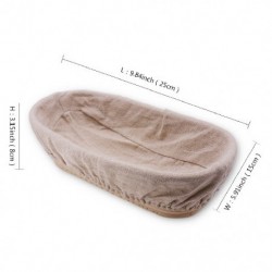 Szín: 25x15x8 cm - Sütőeszköz készlet Kézzel készített ovális rattan kosár kenyér ív ívelt kés kelesztő kelesztő