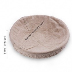 Szín: 25x25x9 cm - Sütőeszköz készlet Kézzel készített ovális rattan kosár kenyér ív ívelt kés kelesztő kelesztő