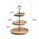 Szín: C 3 Tier - 2/3 szintes levehető tortaállvány fából készült európai stílusú sütemény cupcake party