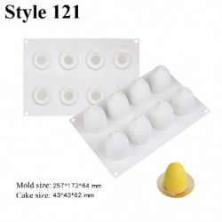 Szín: 121-es stílus - Meibum 28 Jenis Buah Mousse Cetakan Kue Silikon hossztartó Cetakan Makanan Penutup Dekorasi Alat Pesta