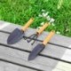 Fehér szín - 3 db Sekop Sekop mini készlet Tanaman Alat Bonsai Taman Alat Tangan mini készlet Penanaman Miniatur Sekop