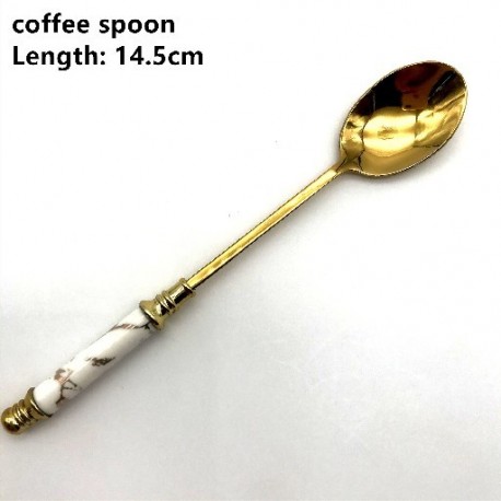 Szín: 1db fehér - 30 Buah Peralatan Makan Keramik Set Sendok Garpu Pisau Antik Gratis Pengiriman Set Alat Makan Hijau 304 Baja