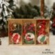 Szín: SDG87--Piros-9db - 9/12 Buah Navidad 2022 Tahun Baru 2023 Hadiah Pohon Natal GNOME Kayu Liontin Ornamen Dekorasi Natal