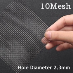 Szín: 10 Mesh 2,3 mm - 100x50cm 304 rozsdamentes acél háló szűrő háló fém elülső javítás Fix szövött huzal