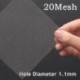 Szín: 20 Mesh 1,1 mm - 100x50cm 304 rozsdamentes acél háló szűrő háló fém elülső javítás Fix szövött huzal