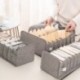 Szín: Szürke- 7 rács1 - Fehérnemű Melltartó Szervező Tároló doboz Otthon Összehajtható szekrény Sálak Zokni