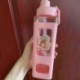 Űrtartalom: 900 ml - Kawaii Bear kulacs lányoknak Aranyos műanyag nyári iskolai italos palack csészékkel BPA mentes 700