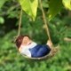 Szín: Swing Koala Grey - Kreatív Aranyos Békák Macska Kutya Gyanta fekvő Mikulás szobor Beltéri kültéri Dekoráció