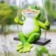 Szín: Swing Koala Grey - Kreatív Aranyos Békák Macska Kutya Gyanta fekvő Mikulás szobor Beltéri kültéri Dekoráció