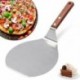 Szín: 33,5 cm - Forrásgátló pizzalapátok fa nyelű kerek, rozsdamentes acél tortalapát Tortaeszközök Pizzalapát